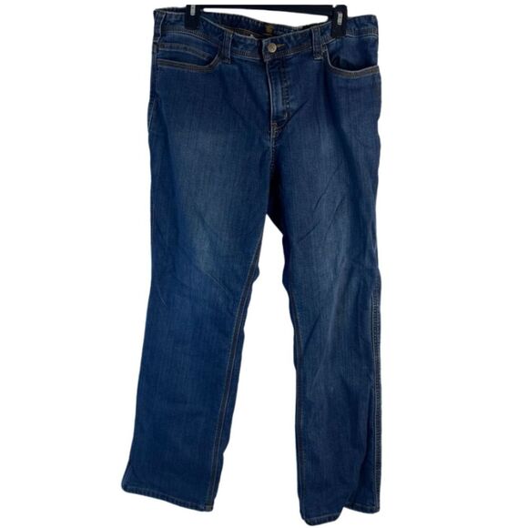 Carhartt Other - Carhartt Relaxed Fit Flannel Lined Denim Blue Jeans Size 16 Regular